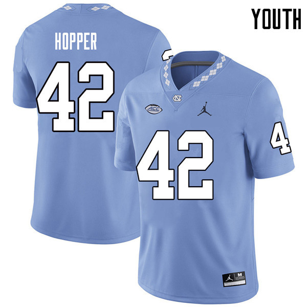 Jordan Brand Youth #42 Tyrone Hopper North Carolina Tar Heels College Football Jerseys Sale-Carolina